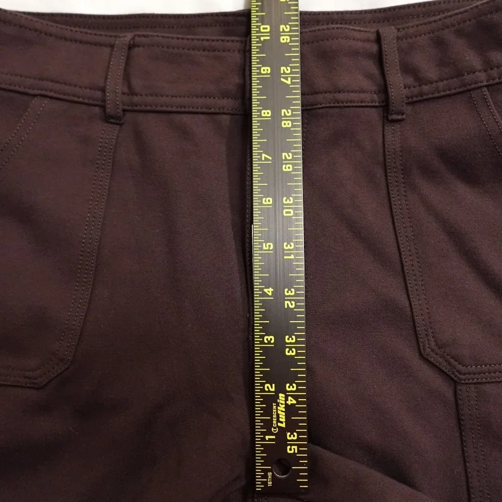 Eddie Bauer ponte high rise utility‎ leggings women's large brown